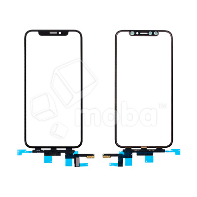 Стекло для переклейки iPhone Xs в сборе с тачскрином и OCA пленкой Черный - OR (Mitsubishi)