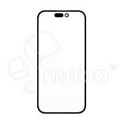 Стекло для переклейки iPhone 14 Pro в сборе с OCA пленкой Черный - OR (Mitsubishi)