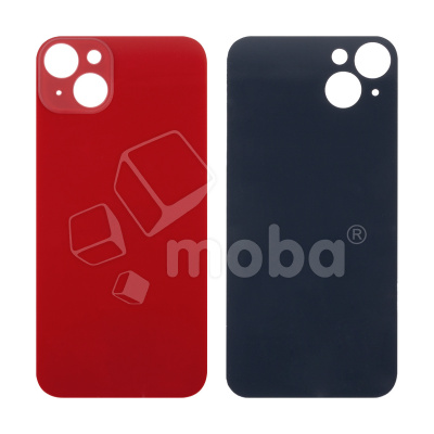 Задняя крышка для iPhone 14 Plus (A2887) Красный (стекло, широкий вырез под камеру, логотип)